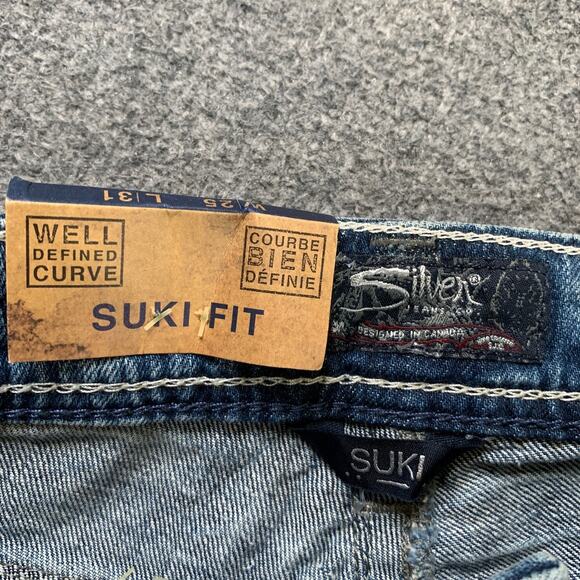 Silver Jeans Womens 25 Light Denim Suki High Baby Bootcut Well Defined Curve - Picture 6 of 12